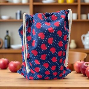 Zero-Waste Cotton Kitchen Food Storage Bag, Handmade & Eco-Friendly Bread Bag, E